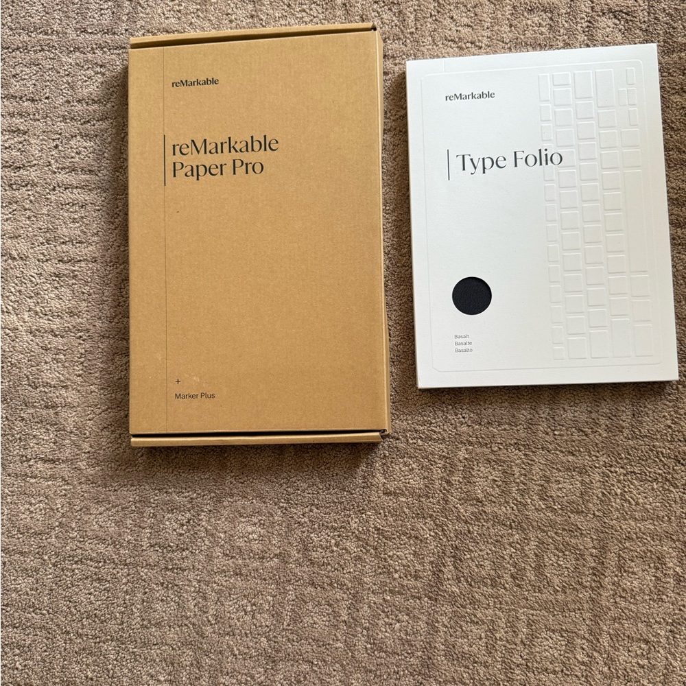 reMarkable Paper Pro with Type Folio and upgraded marker plus